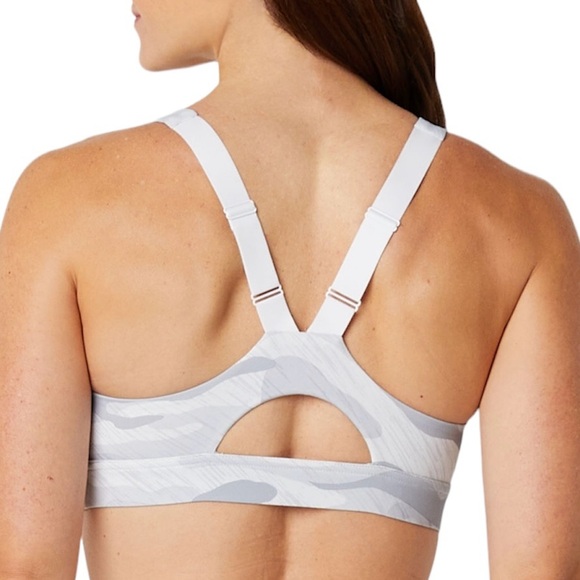 Xersion Women's Gray White Camo Medium Support Racerback Sports Bra XL XXL - Picture 3 of 8